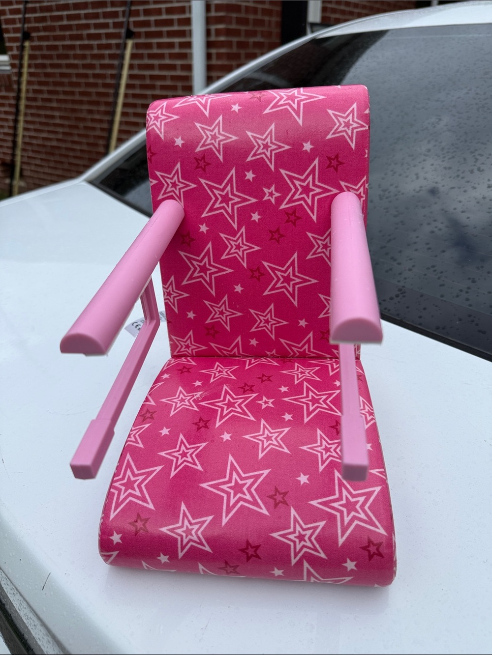 American Girl Pink Star-Pattern Doll Chair
